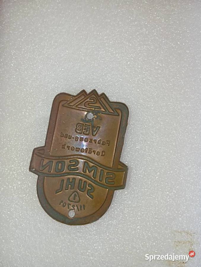 Emblemat znaczek Simson SR2 Suhl Lublin