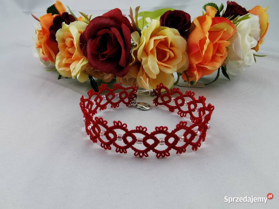 Bransoletka frywolitkowa Ozdoby małopolskie