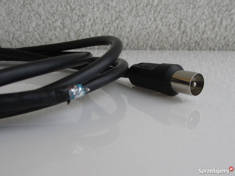 Kabel antenowy z wtyczką męską czarny długość sprzedam