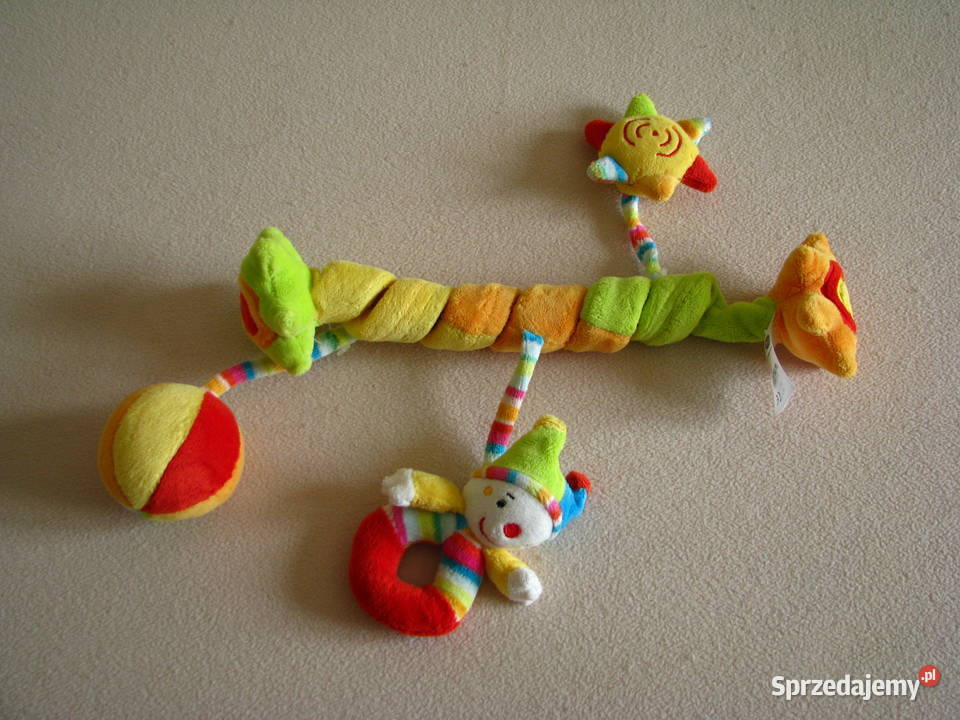 Zawieszka spiralna z maskotką do wózka z Brzegi