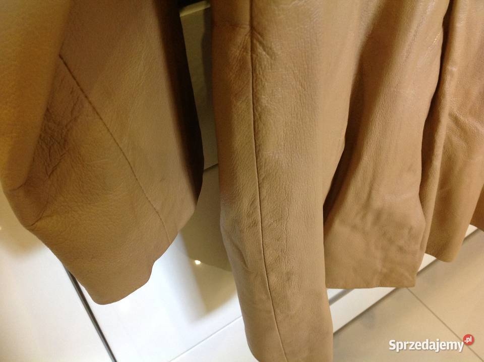 Płaszcz Skórzany Damski S Musztardowy skóra Nowa Sól sprzedam