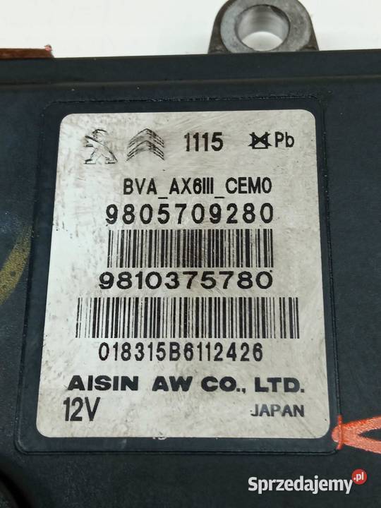 MODUŁ STEROWNIK SKRZYNI BIEGÓW 9805709280