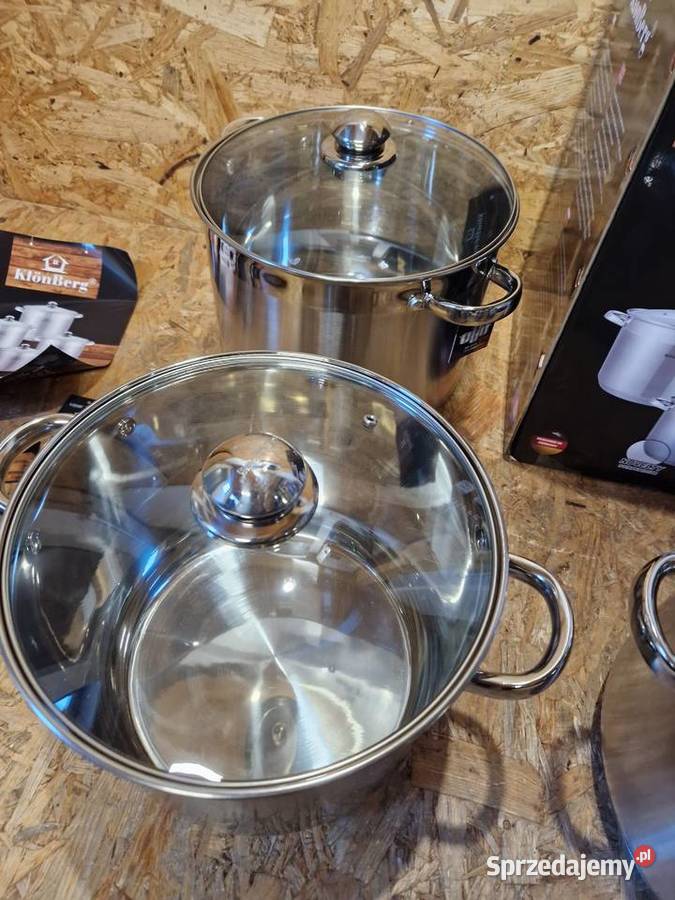 Garnki stalowe KLONBERG 2532 INDUKCJA ZESTAW 8EL Głogowa