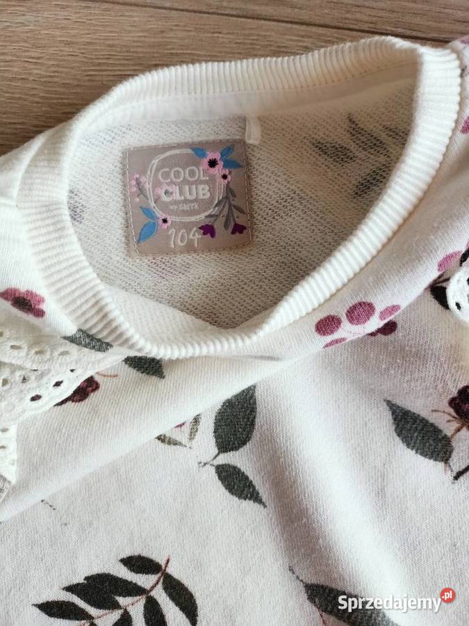Bluza dziewczęca cienka w kwiatki z falbankami Płock