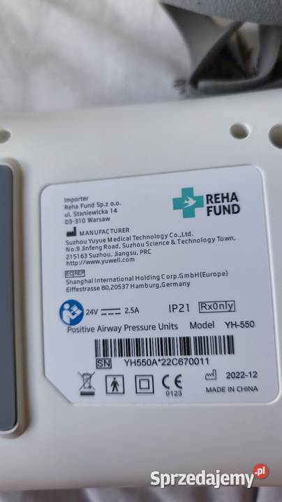 yuwell yh550 aparat do leczenia bezdechu sennego Zalas