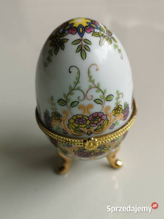 Jajko szkatułka porcelana vintage Toruń
