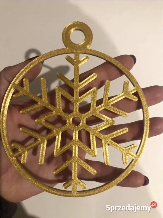 Złota bombka Śnieżka na choinkę inny kolor Kłodawa