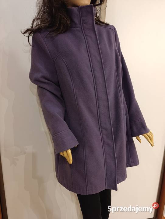 Fioletowy lila płaszczyk damski r44 Rozmiar 44(XXL) Hażlach