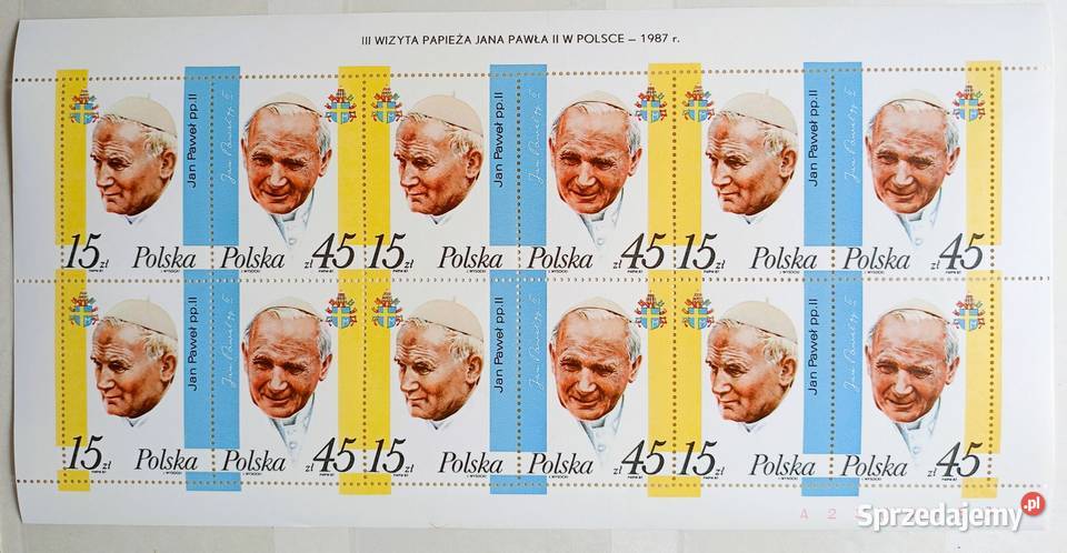 Znaczki polskie 1987 Fi Ark 2951 2952 z numerem łódzkie Leźnica Wielka-Osiedle