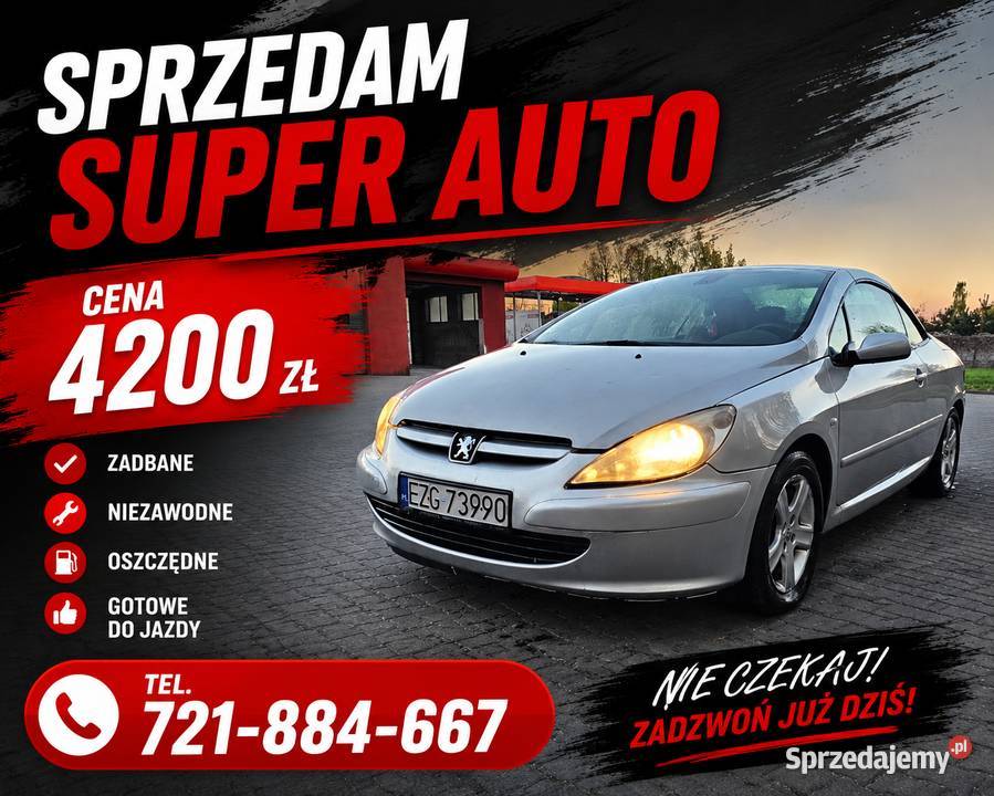 Peugeot 307cc 16lpg 2004r zadbany Emilia
