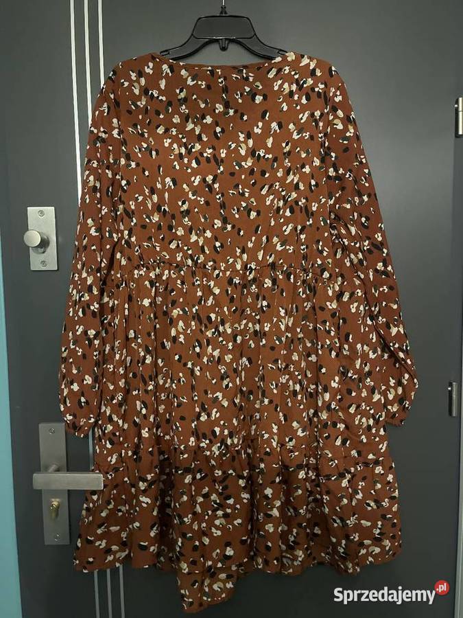 Shein Curve sukienka modny wzór luźny fason nowa Długość Midi Choszczno