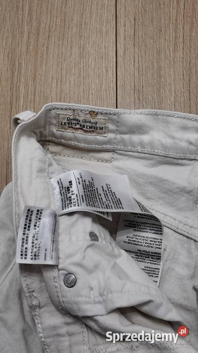 Białe vintage szorty denim Levis 501 Odzież damska Łódź