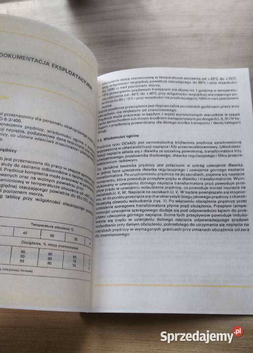 Prądnica GCe42b Pad 8 dokumentacja instrukcja sprzedam