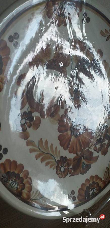 Wielki talerz Fajans prl Porcelana i szkło Przedbórz