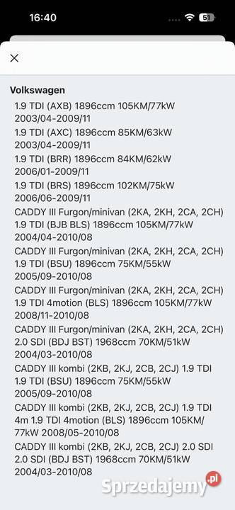 Pasek rozrządu passat b6 19tdi 77kw silnik bxe dolnośląskie Pogorzeliska sprzedam