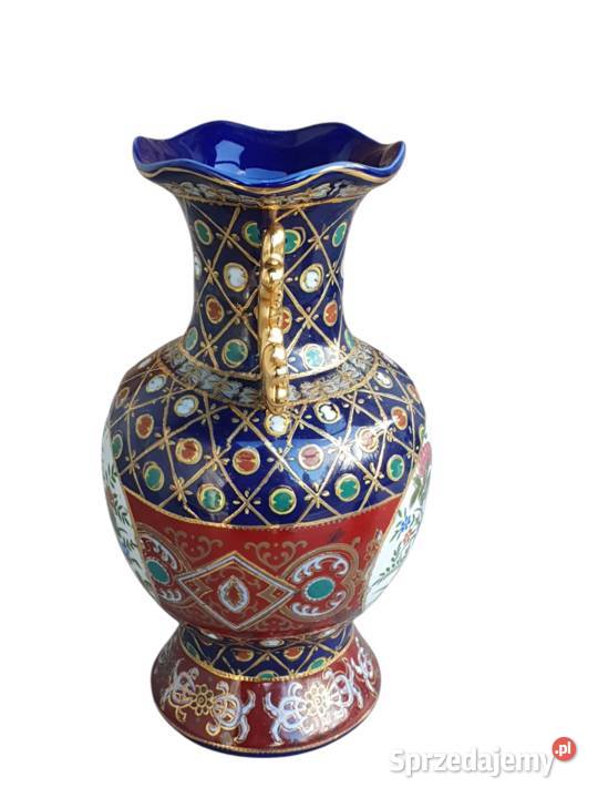 Stary ręcznie malowany japoński wazon śląskie Cieszyn