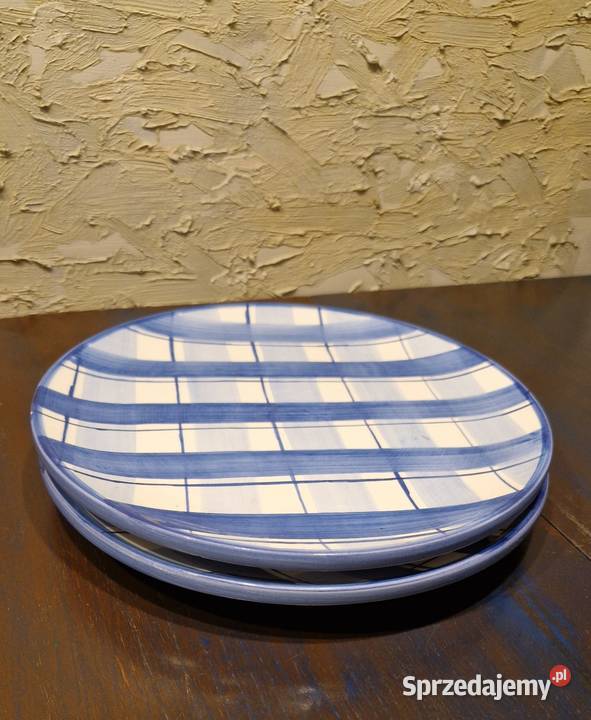 Duża PATERA NA NÓŻCE ceramika z Biot Francja Lublin