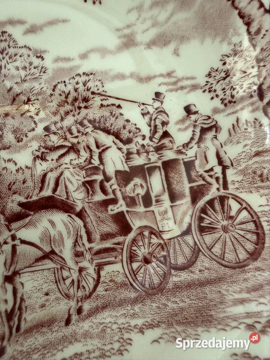 Royal wzór konie czerwone talerze głębokie Gorlice