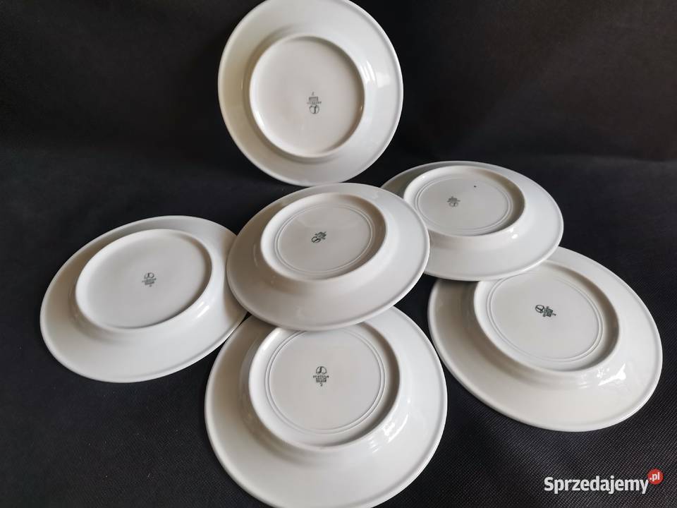 Stare nieużywane talerze deserowe porcelana