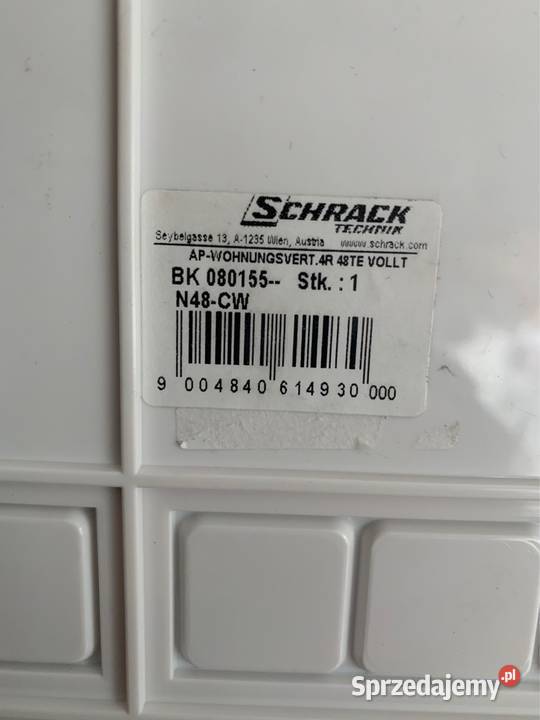 Rozdzielnica elektryczna natynkowa 4x12 schrack Poznań