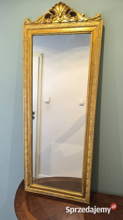 Piękne drewniane lustro rzeźbione Łódź