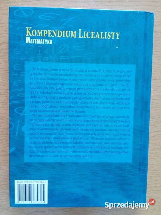 Kompendium Licealisty Matematyka matematyka śląskie Dąbrowa Górnicza