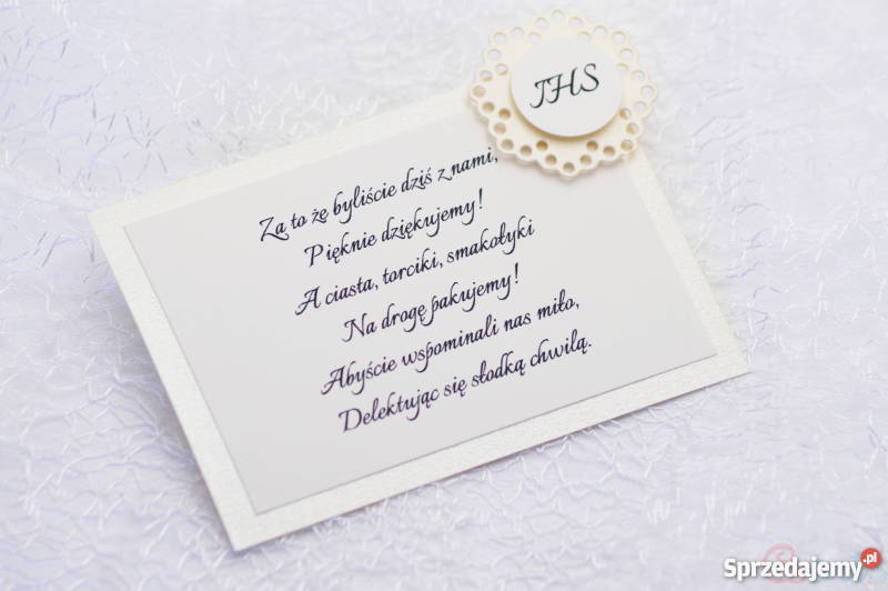 Etykieta na ciasto komunijne z motywem hostii Opole