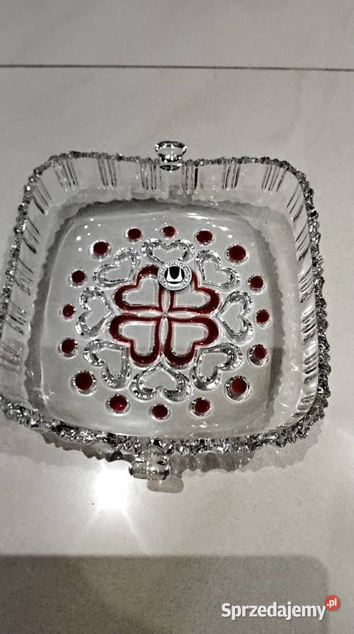 Patera Misa Szklana Walther Glass Vintage Nowa Sól