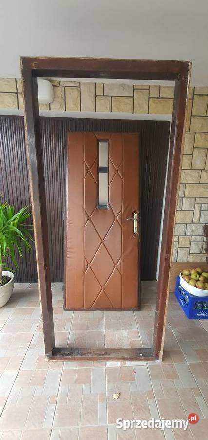 Drzwi dębowe z ościeżnicyą z demontażu