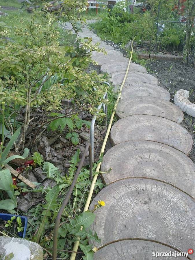 Na ścieżkipień betonowy duży Architektura ogrodowa Kargowa