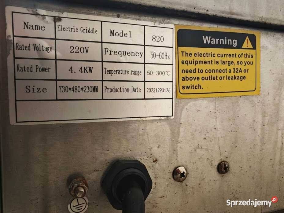 Profesjonalna płyta grillowa elektryczna 44kW Gastronomia Góra