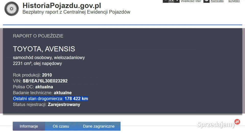 Toyota Avensis Tempomat Kamera Cofania Navi III manualna warmińsko-mazurskie