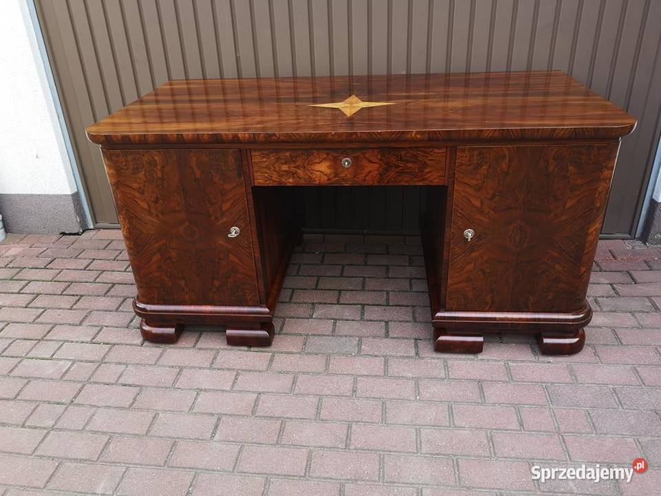 Biurko ARTDECO Orzech Unikatowe Stare Antyk Swarzędz
