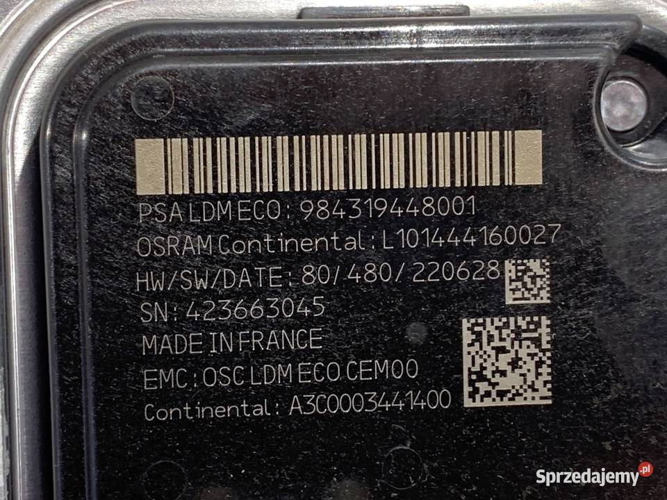 PRZETWORNICA XENON PEUGEOT 308 SW III 9843194480 Przetwornice