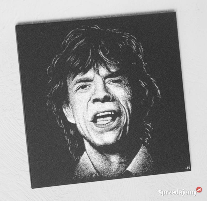 Mick Jagger Rolling Stones Grawerowany obraz Sandomierz