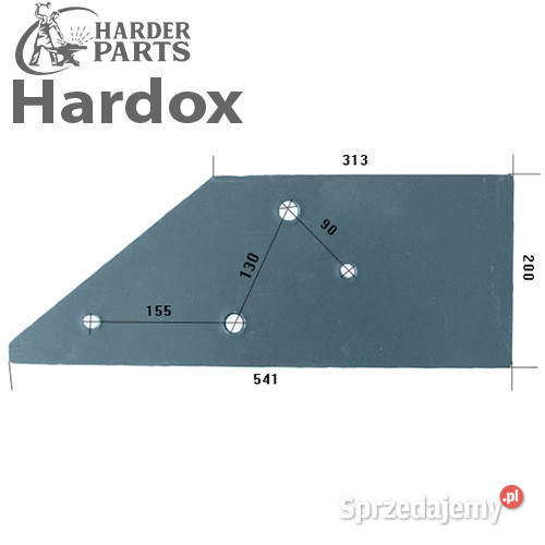 Płoza krótka HARDOX 103401P części do pługa Suwałki