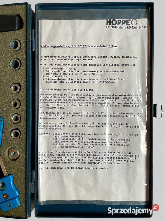 HOPPE UniversalBohrlehre profesjonalny szablon