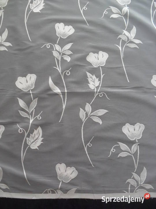 firanka krótka 160 gotowa kremowa żakard Wrocław