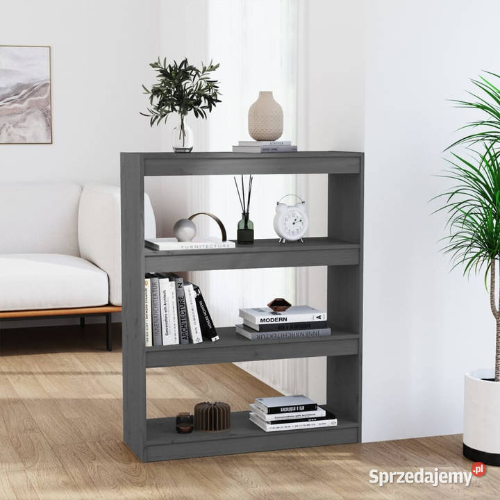 Regał na książkiprzegroda szary 80x30x1035 mazowieckie