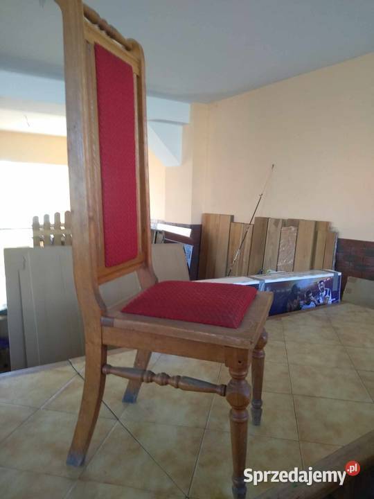 Stół dębowy z terakotą 16 krzeseł 436cm Meble Lidzbark Warmiński sprzedam