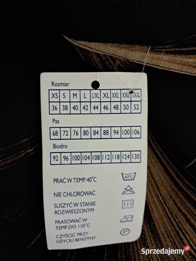 Spódnica czarna w beżowe wzory 44 do sprzedania Kraków