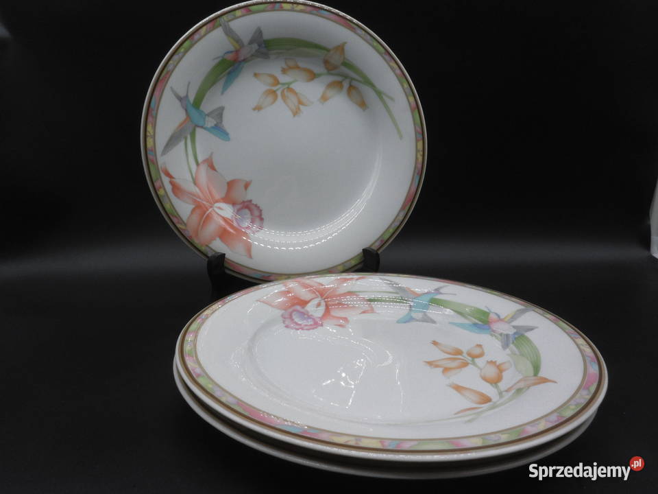 Talerze płytkie obiadowe Hutschenreuther z serii Raszków