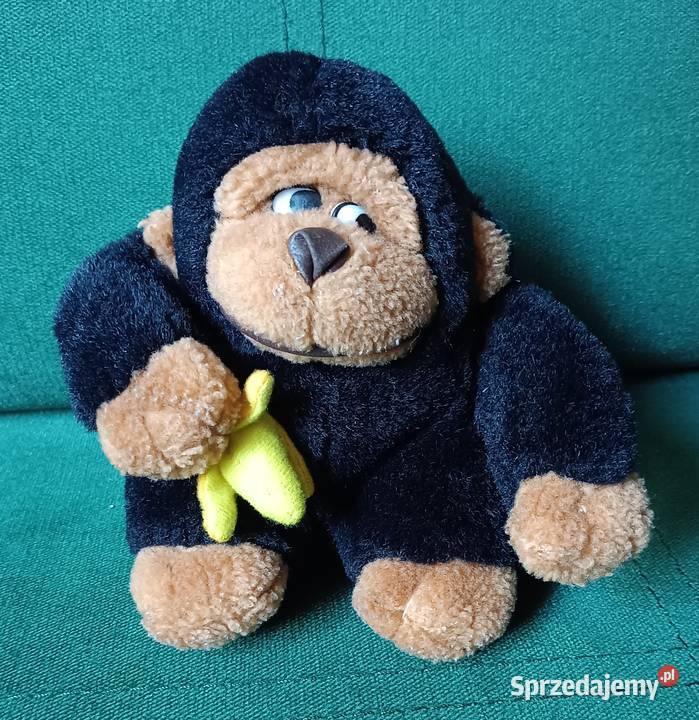 Pluszowa czarna małpka z bananem Zbylitowska Góra