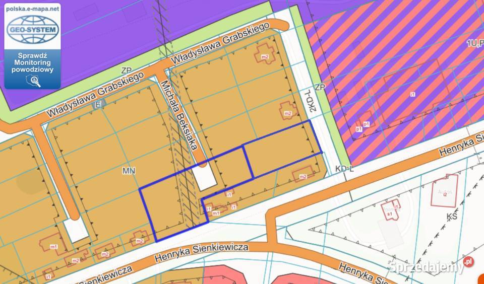 Sprzedam dwie działki w centrum Koła o pow 4406 4406m2 Koło