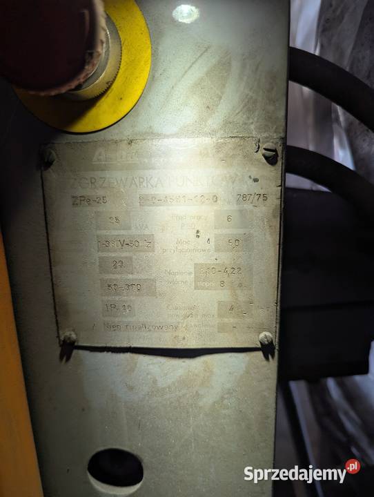 Zgrzewarka punktowa ASPA ZPe25 o mocy 25kVA kujawsko-pomorskie Szubin-Wieś