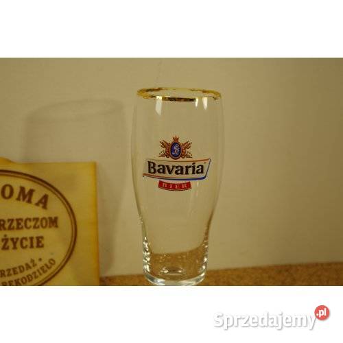 Kielich piwny Bavaria Bier ze złoconym rantem