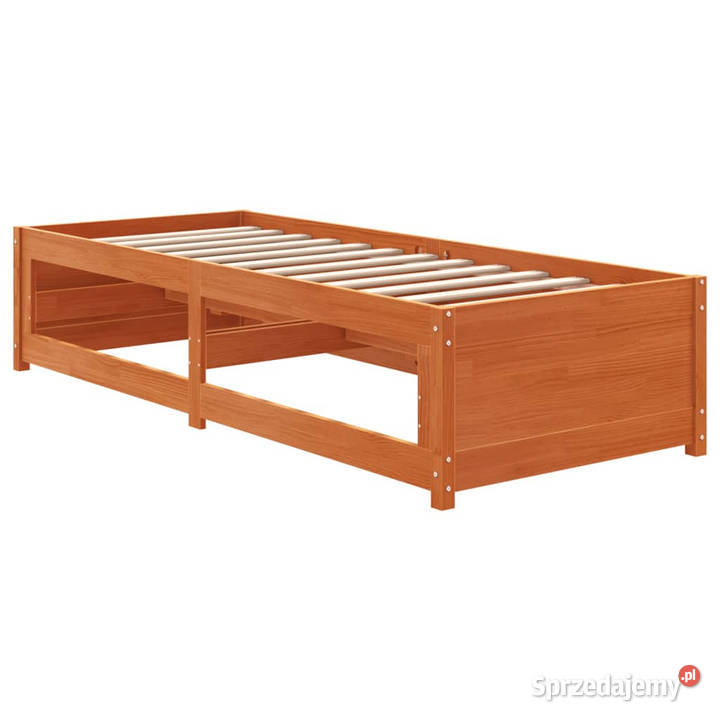 Łóżko dzienne bez materaca woskowy brąz sosnowe 44cm