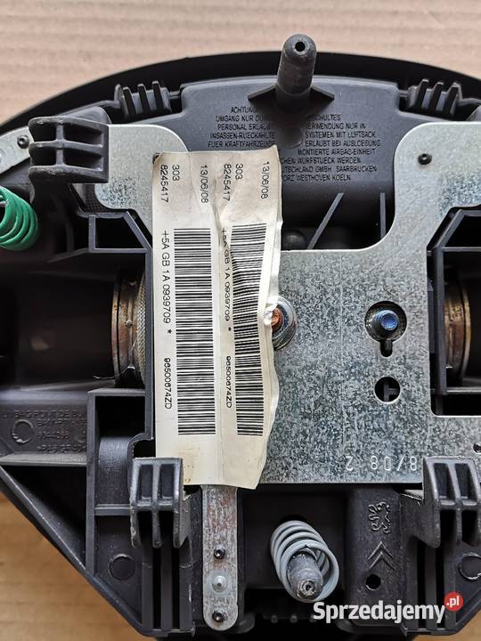 Peugeot 207 Poduszka powietrzna kierowcy poduszki powietrzne