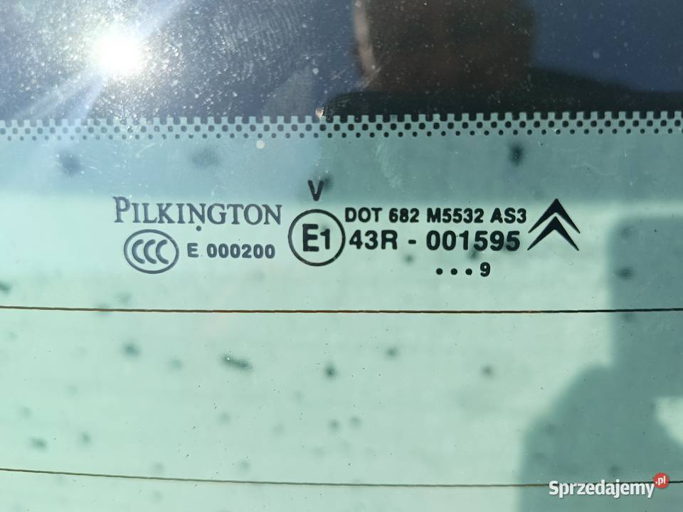 Szyba klapy tylnej Citroen C4 Grand Picasso 0613 Rok produkcji 2009 Szczecinek