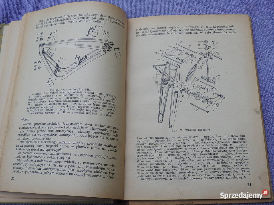 Obsługa Motocykla SHL 125 1953 stan nie Sokół Warszawa